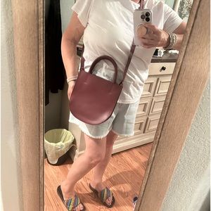 Minor History Handbag, Genuine Leather. Excellent Condition Burgundy Color